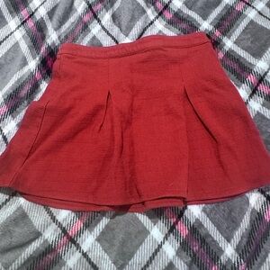 Forever21 Red Pleated Mini Skirt
